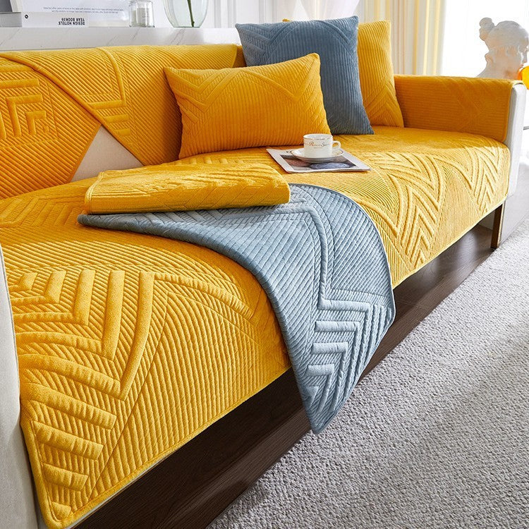 Sofa Cushion Winter Thickened Fleece Light Luxury Modern