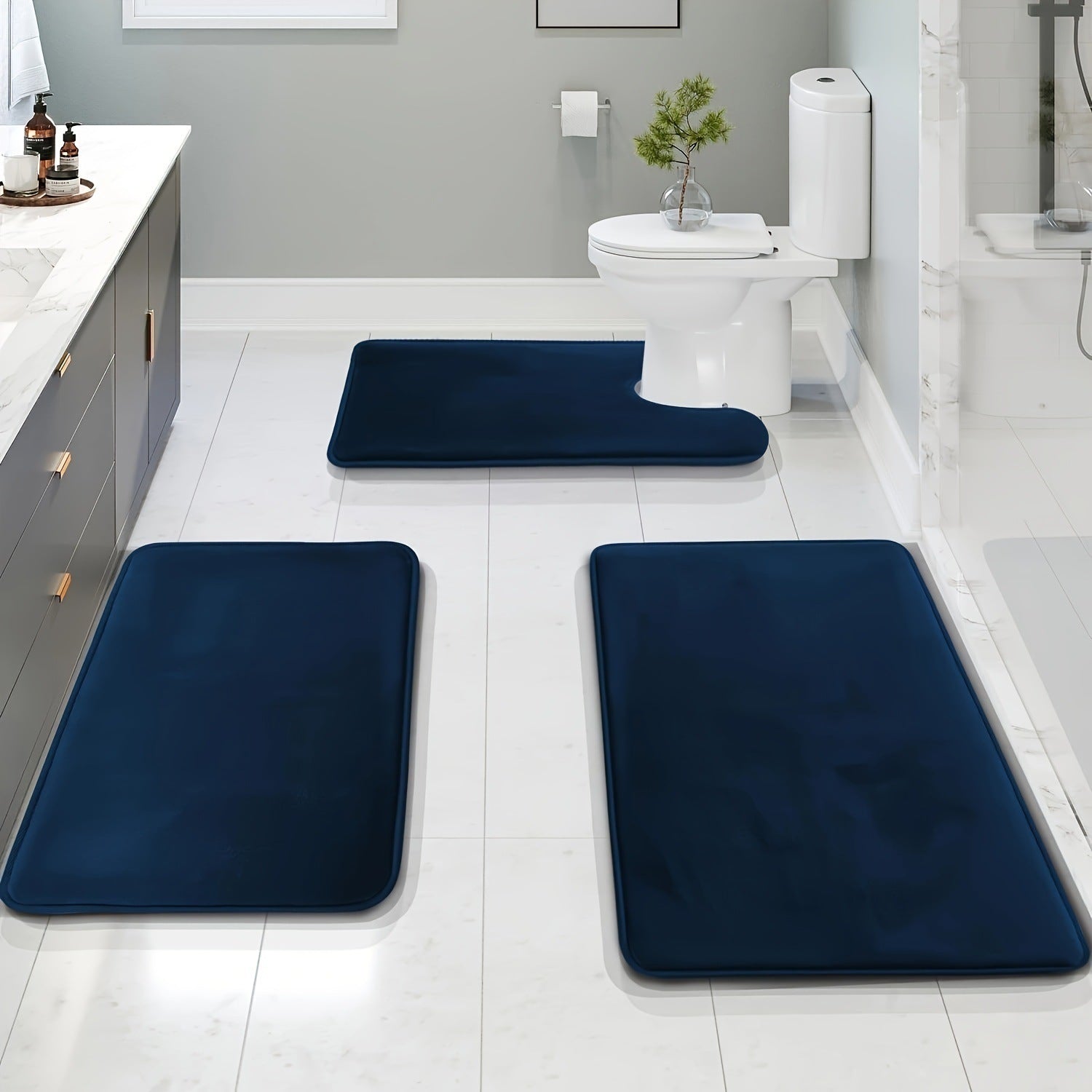 Three-piece Toilet Set Bathroom Mats