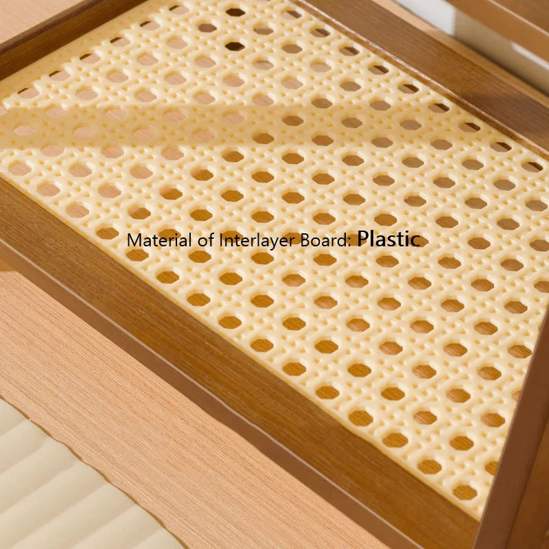 2 Layer Spice Caddy Shelf Bamboo Kitchen Storage Rack Desktop Cabinet Organizer Display Rack Coffee Bar Counter Shelf Cup Holder