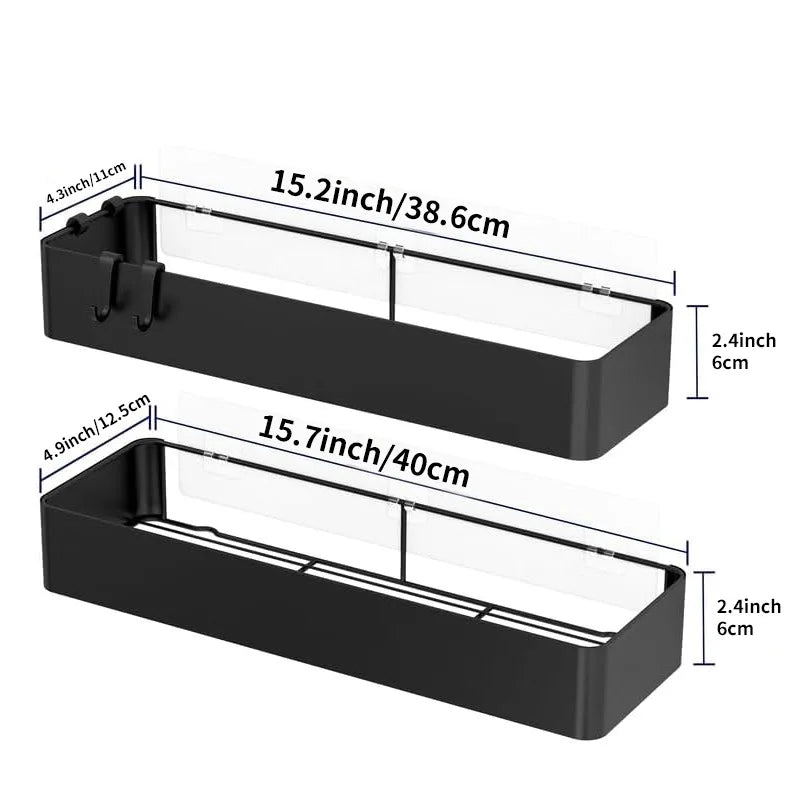 Premium Black Shower Shelf