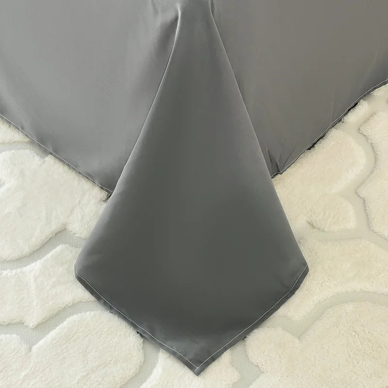 1 pc Bed Flat Sheet for Double Bed Plain Solid Color Top Sheets Single/Queen/King Flat Bedsheets Soft Home Bed Linen Sheets