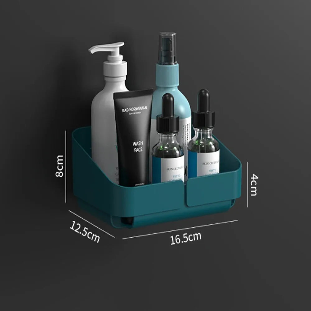 Bathroom  Kitchen Convenience Rack Shelf Makeup Storage Organizer Shower Shelf Cosmetics Shampoo Rack  Wall Spice No Drilling