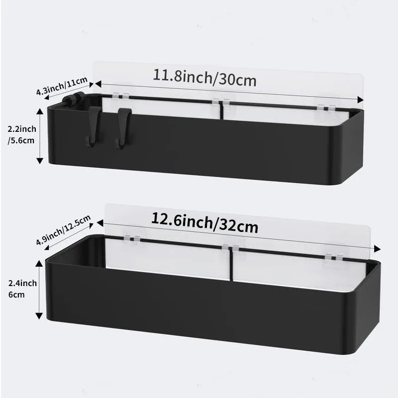 Premium Black Shower Shelf