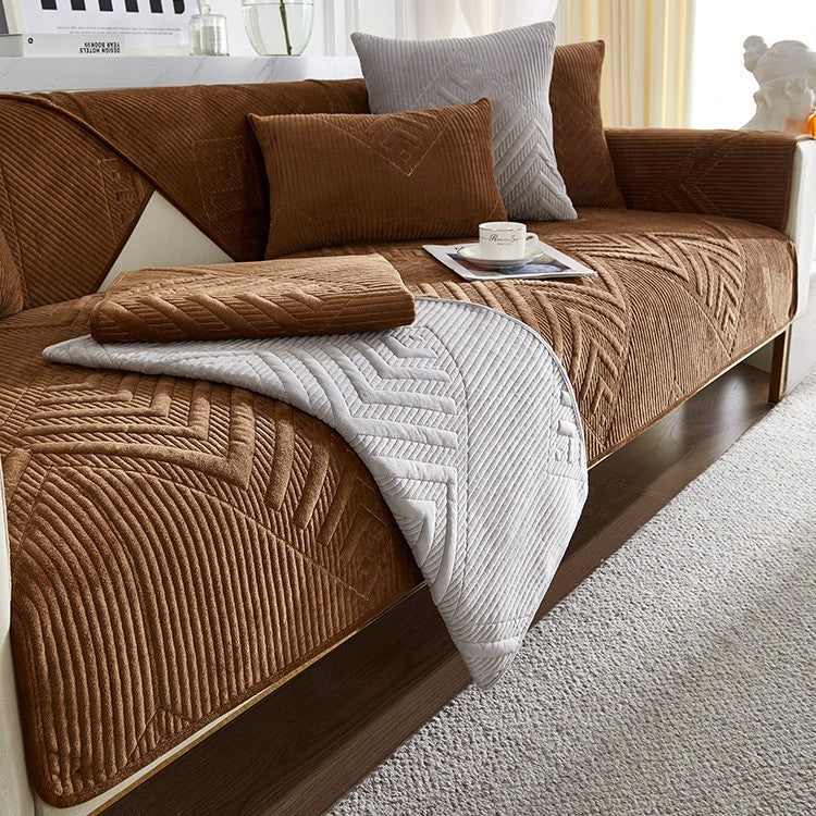 Sofa Cushion Winter Thickened Fleece Light Luxury Modern