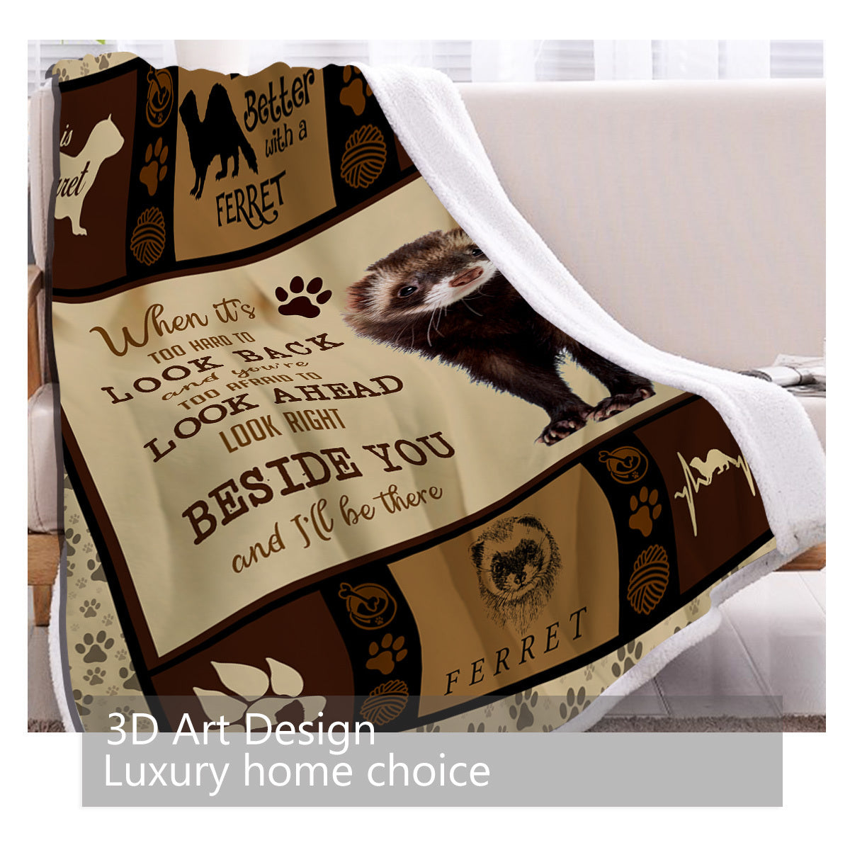 Soft Warm Ferret Blanket
