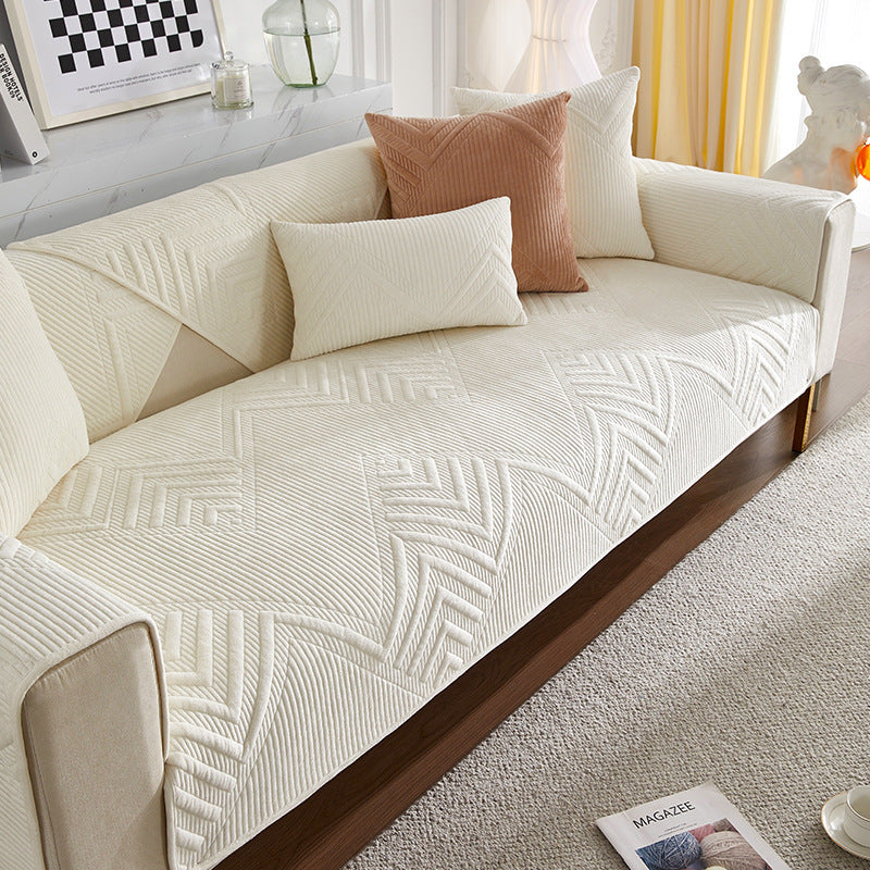 Sofa Cushion Winter Thickened Fleece Light Luxury Modern